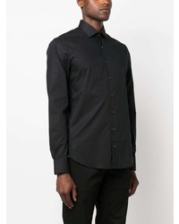 Chemise à manches longues noire Michael Kors Collection