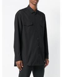 Chemise à manches longues noire Yohji Yamamoto