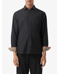 Chemise à manches longues noire Burberry