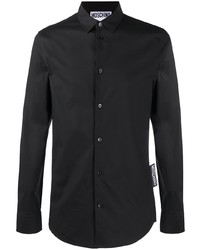 Chemise à manches longues noire Moschino