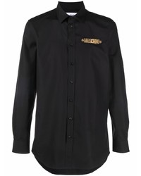 Chemise à manches longues noire Moschino