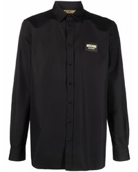 Chemise à manches longues noire Moschino