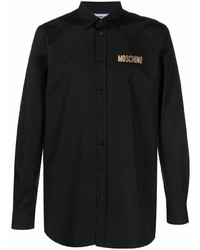 Chemise à manches longues noire Moschino