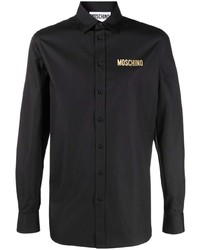 Chemise à manches longues noire Moschino