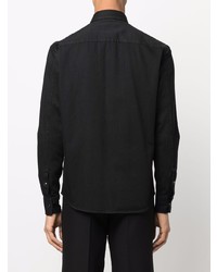 Chemise à manches longues noire Ermenegildo Zegna