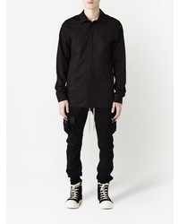 Chemise à manches longues noire Rick Owens