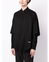 Chemise à manches longues noire Julius