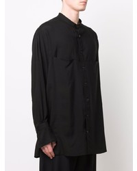 Chemise à manches longues noire Yohji Yamamoto