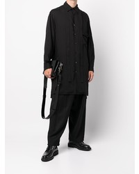 Chemise à manches longues noire Yohji Yamamoto