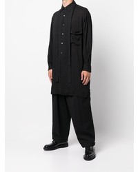 Chemise à manches longues noire Yohji Yamamoto