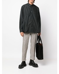 Chemise à manches longues noire Sacai