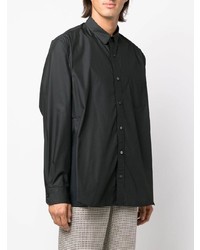 Chemise à manches longues noire Sacai