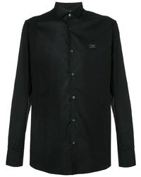 Chemise à manches longues noire Philipp Plein