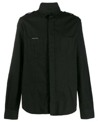 Chemise à manches longues noire Philipp Plein