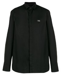 Chemise à manches longues noire Philipp Plein