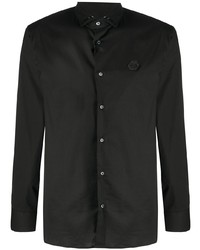 Chemise à manches longues noire Philipp Plein