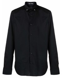 Chemise à manches longues noire Philipp Plein