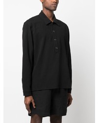 Chemise à manches longues noire COMMAS