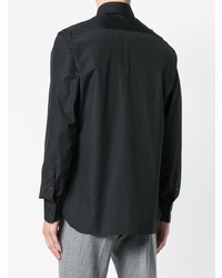 Chemise à manches longues noire Ermenegildo Zegna