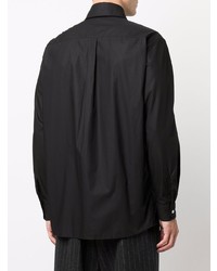 Chemise à manches longues noire Lemaire