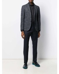 Chemise à manches longues noire Corneliani