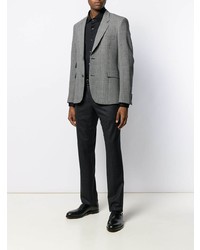 Chemise à manches longues noire Corneliani