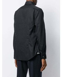 Chemise à manches longues noire Corneliani