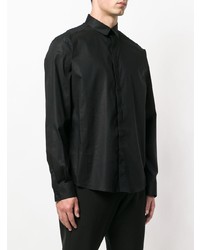 Chemise à manches longues noire Christian Pellizzari