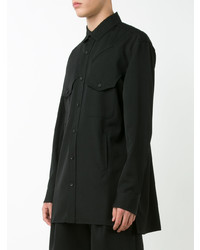 Chemise à manches longues noire Yohji Yamamoto