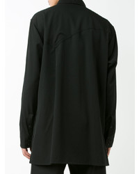 Chemise à manches longues noire Yohji Yamamoto