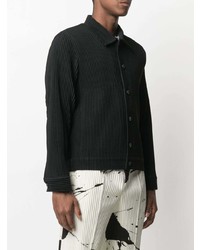 Chemise à manches longues noire Homme Plissé Issey Miyake