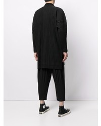 Chemise à manches longues noire Homme Plissé Issey Miyake