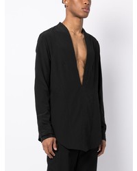 Chemise à manches longues noire Julius