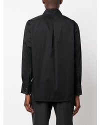 Chemise à manches longues noire Lemaire