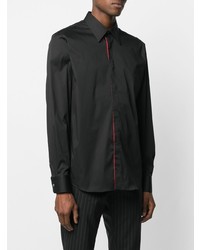 Chemise à manches longues noire Alexander McQueen