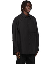 Chemise à manches longues noire Wooyoungmi