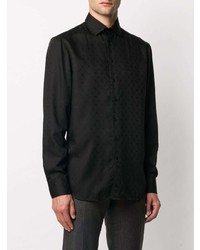 Chemise à manches longues noire Etro