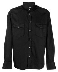 Chemise à manches longues noire PT TORINO