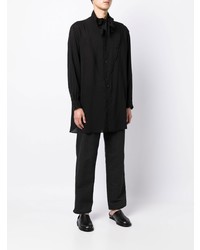 Chemise à manches longues noire Yohji Yamamoto