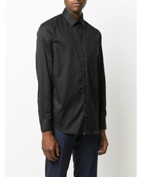 Chemise à manches longues noire Emporio Armani