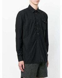 Chemise à manches longues noire Tomas Maier