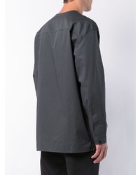 Chemise à manches longues noire Lemaire