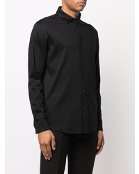 Chemise à manches longues noire Z Zegna