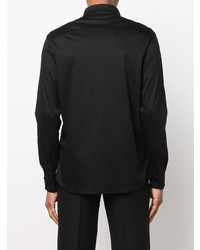 Chemise à manches longues noire Z Zegna