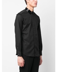 Chemise à manches longues noire Emporio Armani