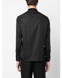 Chemise à manches longues noire Emporio Armani