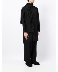 Chemise à manches longues noire Yohji Yamamoto