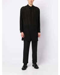 Chemise à manches longues noire Yohji Yamamoto