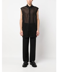 Chemise à manches longues noire Jil Sander