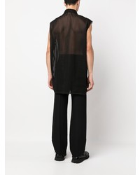 Chemise à manches longues noire Jil Sander